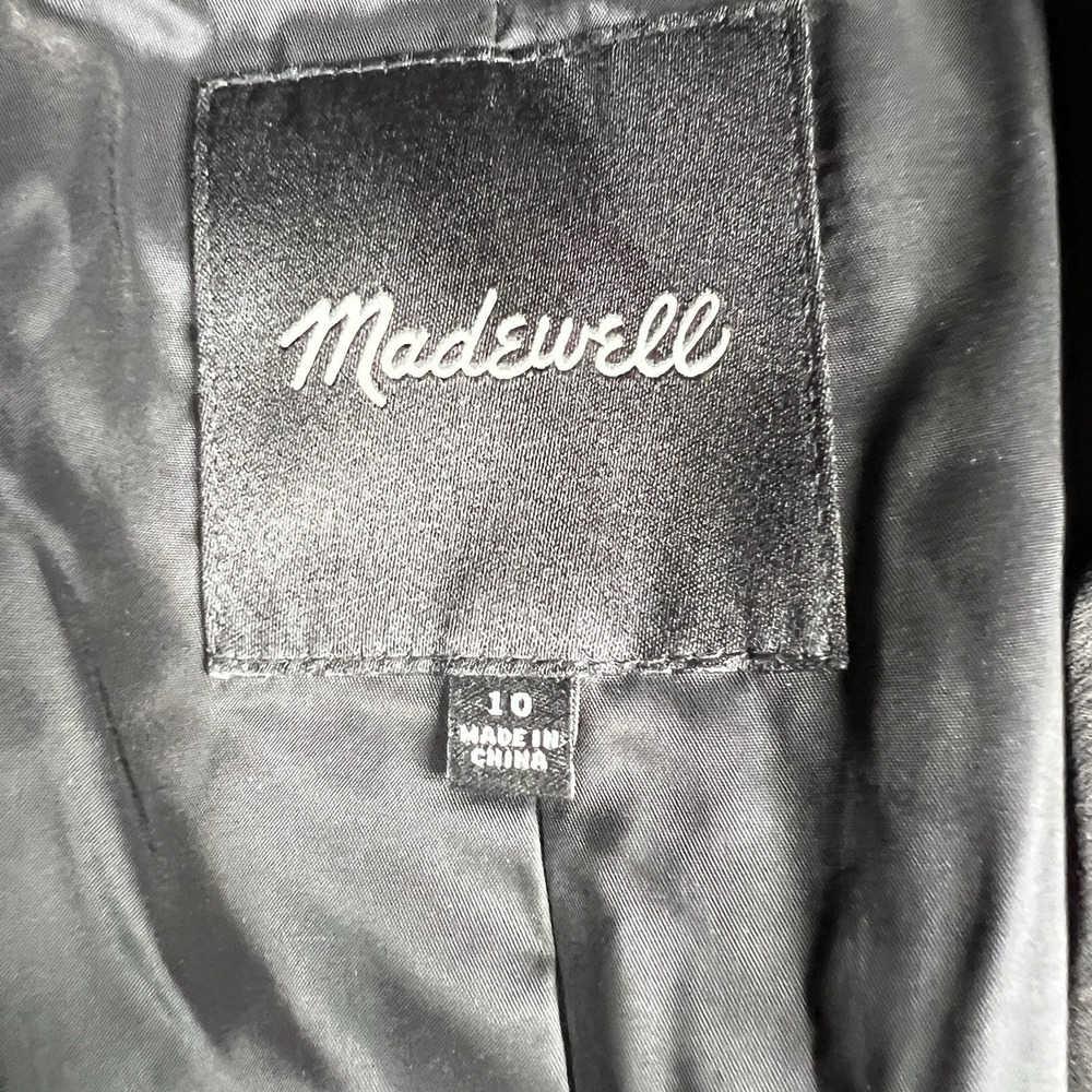 Madewell Women's Blazer Black Jacket Size 10 One Button Tailored Style NN822 - Picture 3 of 15